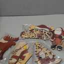 RoseCraft Christmas Decorations, Rustic Wooden Xmas Tabletop Decor, with Snowman Reindeer Xmas Tree Santa Claus Christmas Sign. for Home Farmhouse Indoor Holiday Party Decor - 5PCS.