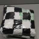 Uphome Bath Mats for Bathroom, Black and White Checkered Machine Washable Bathroom Rug Non Slip, 18x26 Water Absorbent Soft Microfiber Bathroom Mat for Tub, Shower, Floor