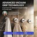 HOME SO Suction Cup Hooks for Shower & Bathroom Towel Holder 4-Pack Suction Cups Hooks for Hanging Towels, Robes, & Coats - Tiles, Glass Door or Mirror Shower Hooks & Towel Hooks Organizer -Nickel
