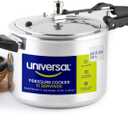 Universal (10.5 Quart / 10 Liter) Pressure Cooker, 11 Servings, Aluminum Pressure Cooker With Multiple Safety Systems and Heat Resistant Handles For Stews, Soup, Meat, and Beans