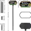 Please Clean Up After Your Dog Sign for Yard - 10*5 inch/37" Extra Tall Dog Poop Sign with Adjustable Stake - Rust-Free Aluminum, UV Protected, Weatherproof No Dog Pooping Sign for Lawn, Garden & Sidewalk
