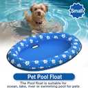 Pet Soft Dog Float Raft - Inflatable Dog Swimming Float for Summer (Small, Paws)