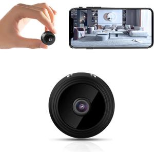 Hidden Cameras - Spy Cam - WiFi 1080P HD Camera with Motion Detection and Night Vision, Phone App Alerts for Indoor/Outdoor Wireless Surveillance,Car, Baby & Pet Monitoring (Exclude SD Card) (short_full, black)