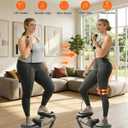 FineWay Upgraded Rock Stepper 2.0 for Exercise at Home, Rocking Stepper Side to Side, Low-Impact Knee-Friendly Exercise Machine with Resistance Bands, LCD Monitor & 330 LBS Capacity, Full Body Workout