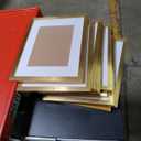 9x12 Picture Frame Sef of 10, Display Pictures 6x8 with Mat or 9 x 12 Without Mat, Photo Frame Collage for Wall Gallery Decor, Wall Mounted, Gol