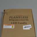 Flameless LED Candles with Timer 5 Pc Flickering Flameless Candles for Romantic Ambiance and Home Decoration Stable Acrylic Shell,with Embedded Star StringBattery Operated CandlesIvory