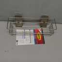 Command Shower Caddy Satin Nickel with Water Resistant Command Strips, Bathroom Organizer, Holds up to 6.5 lbs