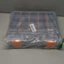 Mayouko Double Side Tools Organizer, Customizable Removable Plastic Dividers, Hardware Box Storage, Excellent for Screws,Nuts,Small Parts, 34-Compartment, Black/Orange,12.6"L x 10.6"W x 3.2"H