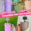 AIERSA Straw Cover Cap for Stanley Cup, Cute Beach Bag Straw Topper for 40/30oz Tumbler, Bag Straw Cover for Stanley Cup Accessories