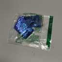 2 Pack Girls Sequin Sparkly Metal Interlooking Buckles Elastic Waist Belt, Glitter Stretchy Belt for Women (Total length: 24.8" (63cm), Blue)