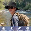 NPQQUAN Waterproof Quick Dry Bucket Hats for Woman Men Packable Foldable Rain Sun Hat Lightweight Hiking Hat ((Pure Black))
