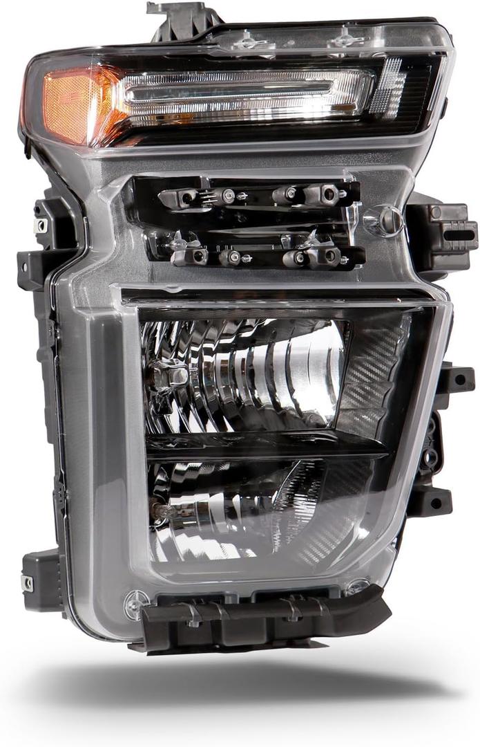Headlights Assembly Compatible with 2020-2023 Chevy Silverado 2500HD 3500HD,Headlamp Halogen Passenger Side Replacement GM2503504 84738617 Size: Halogen Right Side