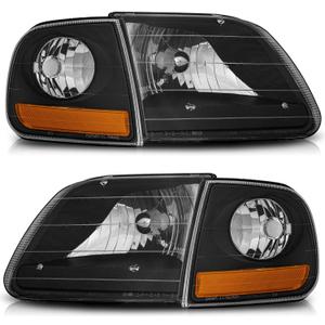 Black Headlights with Corner Light for 1997-2003 F150 / F250