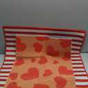 Duraaamo 2 Pcs Valentine Door Mat Heart Outdoor Welcome Mats for Front Door Love Non Slip Coir Floor Doormat Red Stripe Rug for Outside Front Porch Entryway Decor(Red Heart)