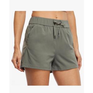 Willit Womens Athletic Hiking Running Shorts for Women Yoga Workout Gym Quick Dry Shorts with Pockets 2.5” L, Olive Green