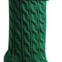 meioro 18 Inches Christmas Stockings, Large Size Cable Knitted Xmas Stocking for Kids, Fireplace Hanging Stockings for Family Holiday Party Decorations (Green)