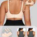 OEAK Women Comfortable Jelly Bras No Underwire Seamless Full Coverage Bralette Buttery Soft Convertible Everyday Tshirt Bra (Beige, L)