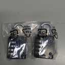 Amazon Basics 4-Digit Combination Lock for Gym and Sports, 2-Pack, Black