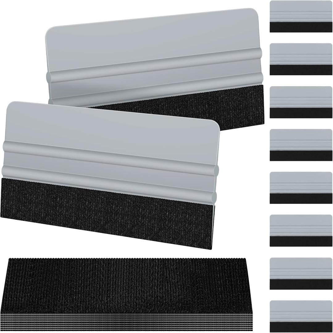10 Pack Vinyl Wrap Squeegee Tool 6 Inch Felt Edge Squeegee