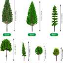 MOMOONNON 25pcs Model Trees Train Scenery Mixed Miniature Trees Artificial Wargame Fake Tree Model Railroad Diorama Supplies Scenery Landscape