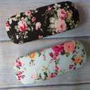 DODOGA 4 Pieces Spectacle Case Portable Hard Shell Eyeglasses Case Flower Fabric Covered Eyeglass Case Spectacles Box Eyewear Protector Box