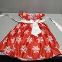 Toddler Baby Girls Christmas Dress Snowflake Print Wedding Formal Birthday Party Dresses with Bowknot Belt, Size 130