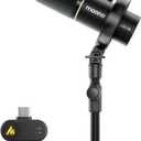 MAONO PD200W Hybrid Wireless Podcast Microphone for PC, Dynamic XLR USB Mic with Desktop Stand, Software, Noise Cancellation, for Vocal Recording, Streaming, Content Creation, Home Studio, Voiceover