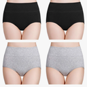 wirarpa Women's Cotton Underwear High Waisted Ladies Panties Full Coverage Briefs 4 Pack (Regular & Plus Size) Size XL