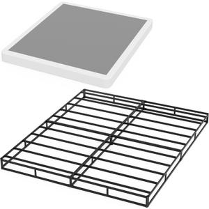 King Box Spring 5 Inch King Size Box Spring with Cover Metal Bed Base Strong Support for Mattress Foundation,Low Profile King Size Bed Frame Only,Stable & Easy Wash(5 Inch-King)