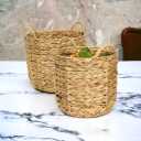 Straw Baskets Set of 3 (14×13, 12.5×11, 11.5×9 in)