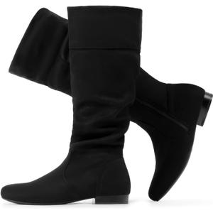 DREAM PAIRS Women's Wide Calf Knee High Pull On Fall Weather Winter Boots, 8