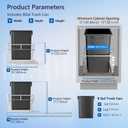 8 Gal Pull Out Trash Can Under Cabinet with Soft-Close Slides