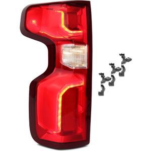 LED Tail Lights Assembly Compatible with 2019-2025 Chevy Silverado 1500/2500HD/3500HD RST/LT Trail Boss/LTZ/High Country /ZR2 Taillights with Harness, Left Driver Side Replace:84678149 GM2800311