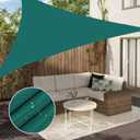 Neween Triangle Sun Shade Sail - 9' x 9' Waterproof Green UV Block Shade