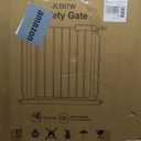 Extra Wide Baby Gate with Door Pressure Mounted 57.48-62.20 Inch,Child Baby Gates for Doorways No Drilling,Walk Through Dog Gate Indoor for The House Kitchen Stairs,White