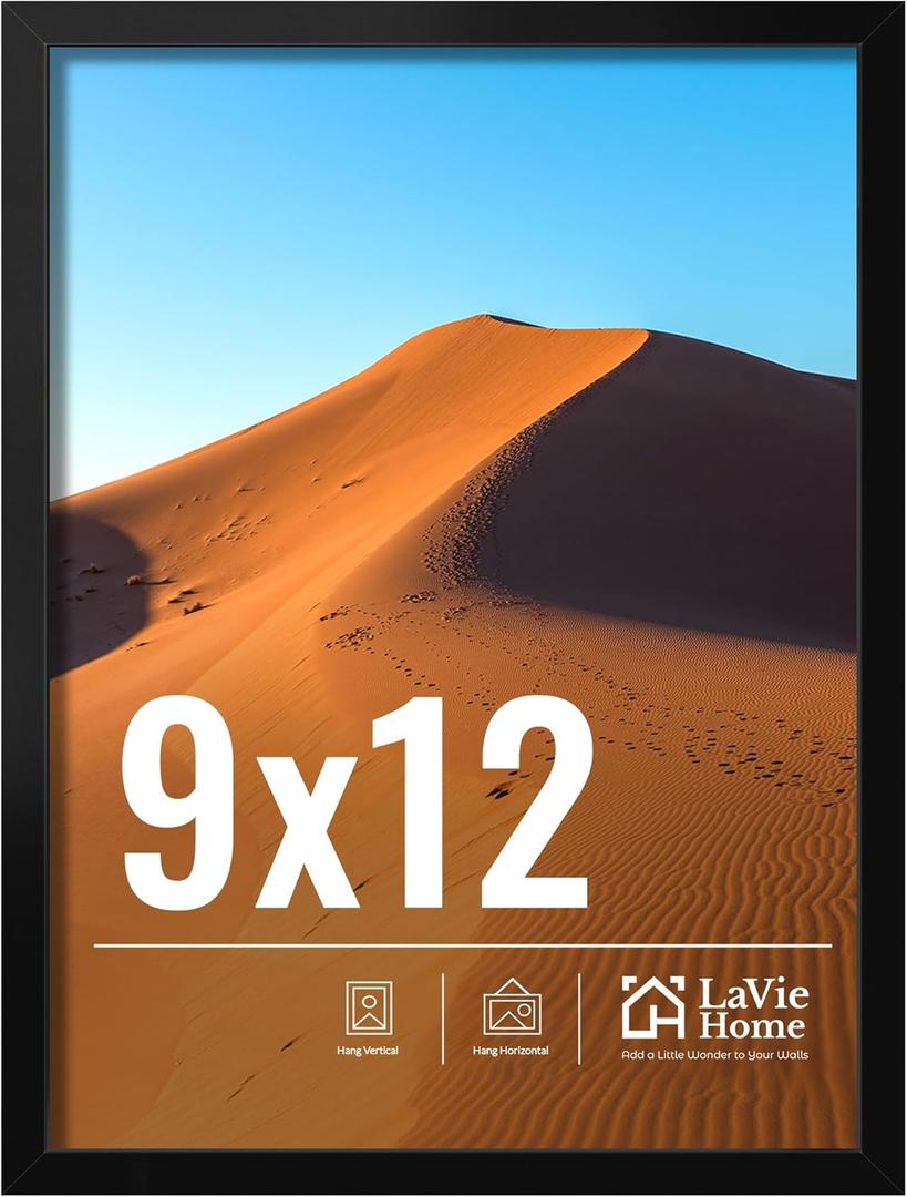 LaVi Home 9x11.5 In Black Picture Frame 12 Pack