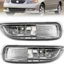 WILD BEAR Fog Lights Assembly Compatible with 2003 2004 Corolla w/Bulbs Clear Lens A Pair of Fog Lamps (Driver and Passengerb Side), Halogen, 03-04 corolla