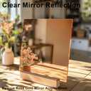 Rose Gold Mirror Acrylic Sheet - 8x8 inches, 6 Pieces | 1/8" Thick High-Gloss Plexiglass Panels for Decoration