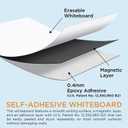 COMIX Magnetic Dry Erase Board, Magnetic Alphabet Chart, 1-100 Number Chart for Kids, 26" x 17" Adhesive White Board with 4 Marker for Kids at Home Student Classroom