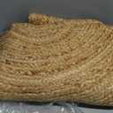 Jute Braided Area Rug, 4 feet Round Jute Braided Rug, Stain Resistan Natural Handmade Circle Boho Area Rug for Entryways, Living Room, Bedroom, Farmhouse Vintage Decor, Reversible Rug