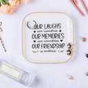 Piudee Friendship Gifts for Women Best Friend Jewelry Dish, Our Laughs are Limitless, Our Memories are Countless, Our Friendship is Endless Unique Gifts for Women, Female Friend Birthday Christmas