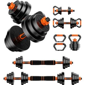 Adjustable Dumbbell Set 20LBS/50LBS/70LBS/90LBS Free Weights Dumbbells,4 in1 Weight Set,Dumbbell, Barbell, Kettlebell, Push-up, Home Gym Fitness Workout Equipment for Men Women