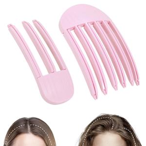 Volumizing Hair Clips for Women 2PCS, Hair Volume Clip Styling Tools Volumizing Comb for Fluffy Bangs Clips for Root Lift, Root Booster Clips (Pink)