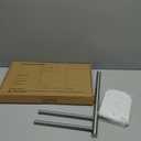 Hand Towel Holder, F-Shape Hand Towel Stand with Marble Base, Stainless Steel Swivel Hand Towel Rack Standing Towel Bar for Bathroom Kitchen Countertop, 2 Arms (Brushed Nickel)