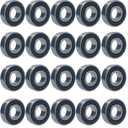 2 x 20 PCS 6001-2RS Deep Groove Ball Bearings - Lubricated Bearing Steel Sealed Ball Bearing - 12x28x8 mm Bearings with Rubber Seal & High RPM Support, Stable Performance and Cost Effective (20)