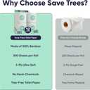 Save Trees Bamboo Toilet Paper - 12 Rolls Of Organic Toilet Paper, 3-ply, 300 Sheets Per Roll - PFAS Free, FSC Certified, Plastic Free, Vegan & Chemical Free Bamboo TP
