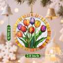 2 x Christmas Ornaments, Flower Ornament, Christmas Tree Ornaments, Xmas Decorations, Holiday Decorations, Tulips Gifts, Flower Lovers Gift, Holiday Party Gifts, and Xmas Gift Ideas