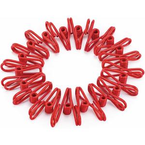 Mr. Pen- PVC-Coated Utility Clips, 2 Inch, 18 Pack, Red, PVC-Coated Steel Chip Bag Clips for Sealing Food, Paper Holder, Clothesline Clip for Laundry Hanging, Kitchen Bags, Clothes Pins
