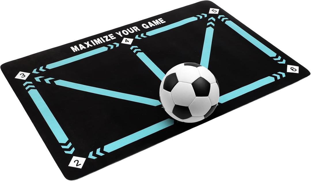 Football Footstep Training Mat, Soccer Training Mat,Football Door Mat Anti-Skid Carpet for Corner Football Field Ground, Soccer Trainer Dribble Silent Auxiliary Mat, Ball Control Training Player Equipment