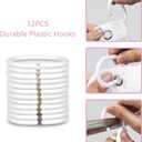 SVBright Pink Gray Flower Shower Curtain, Peony Floral Spring Watercolor Shower Curtain Woman Rose Nature Abstract Modern 60Wx72L Inch 12 Pack Hooks Polyester Waterproof Fabric Bathroom Panels